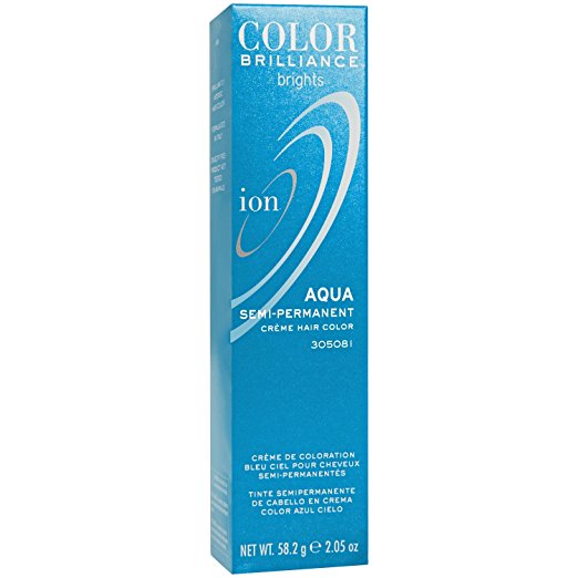 Aqua Semi Permanent Hair Color - Color Brilliance Brights by Ion • Kerry  Hargraves Living Playfully